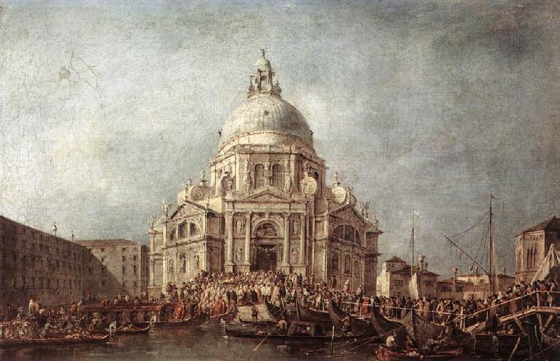GUARDI, Francesco The Doge at the Basilica of La Salute  gd oil painting picture